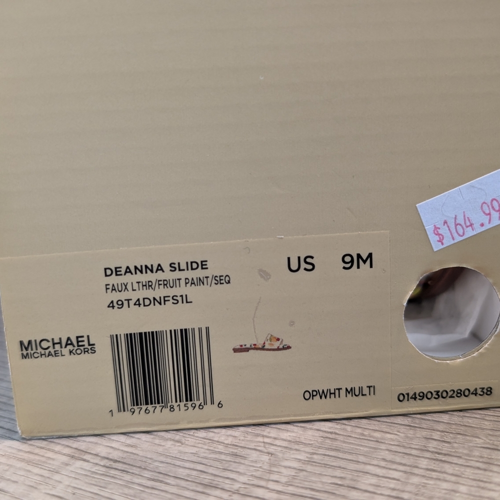 Michael Kors White Sandals with Fruit Print - Picture 3 of 3